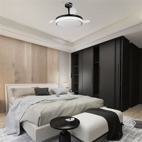 Aneto Led Ceiling Fan W Lm Cct Black Cristalrecord