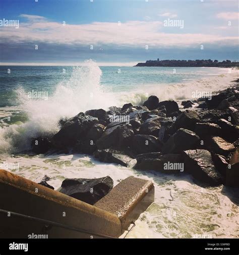 Hampton Beach Waves Stock Photo Alamy