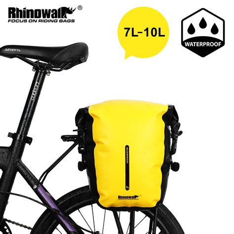 Rhinowalk Bolsa Alforja Impermeable Para Bicicleta Portaequipajes Port