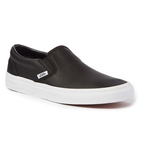 Vans Perf Leather Slip On Shoes Womens Evo