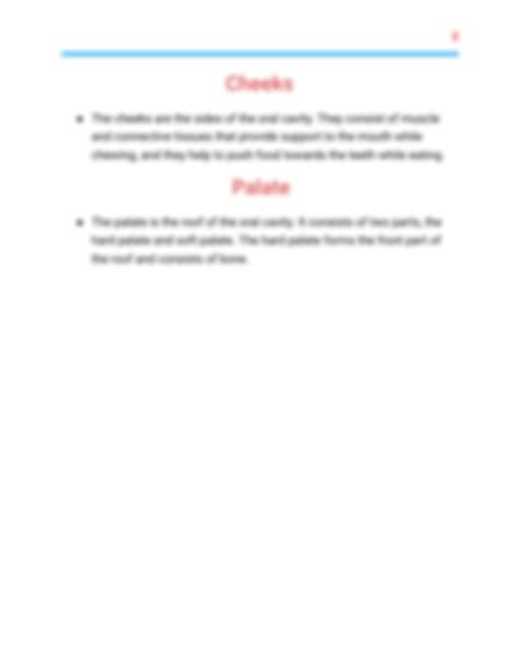 SOLUTION: Anatomy of oral cavity - Studypool