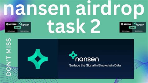 Nansen Airdrop Second Task To Claim For Free Youtube