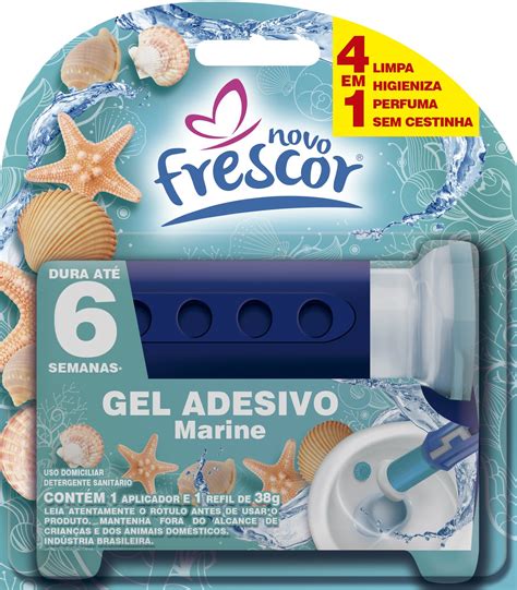 Gel adesivo c aplicador 6 aplicações 38g marine Novo Frescor