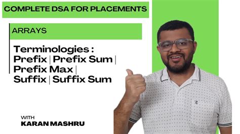 2 9 Terminologies Prefix Prefix Sum Prefix Max Suffix Suffix