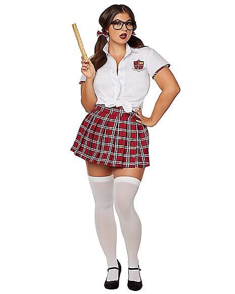 School Girl Plus Size Costume Kit - Spirithalloween.com