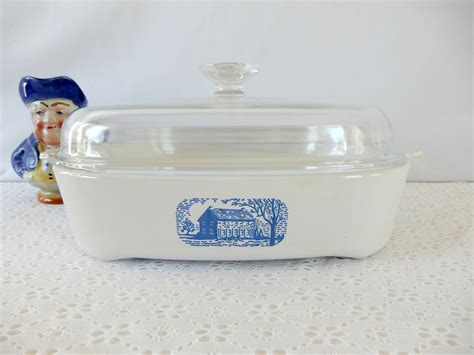 Corning Browning Skillet Amana Radarange Pyrex Glass Lid White With