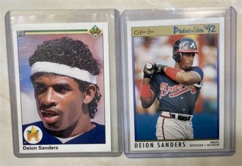 Upper Deck Deion Sanders Rookie Baseball Card Rc New York