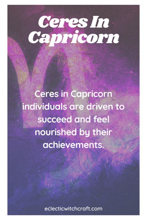 Ceres In Capricorn The Asteroid Of Nurturing In The Sign Of Cynicism