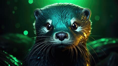 Premium AI Image | Sea otter design HD 8K wallpaper Stock Photographic ...