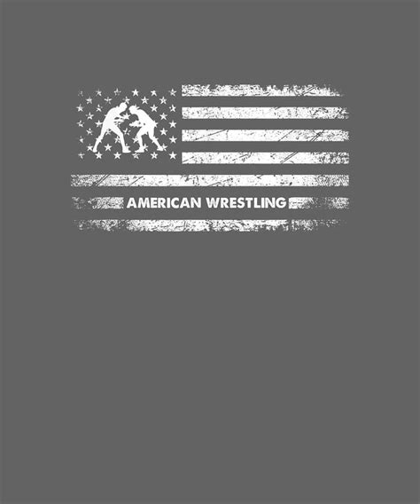 Patriotic Wrestler Gift American Flag Wrestling Painting By Walsh