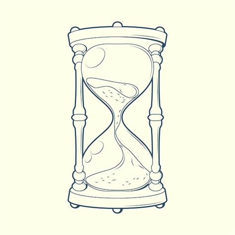 Premium Vector Hand Drawn Hourglass Drawing Illustration