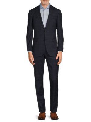 Saks Fifth Avenue Modern Fit Plaid Wool Blend Suit On SALE Saks OFF 5TH