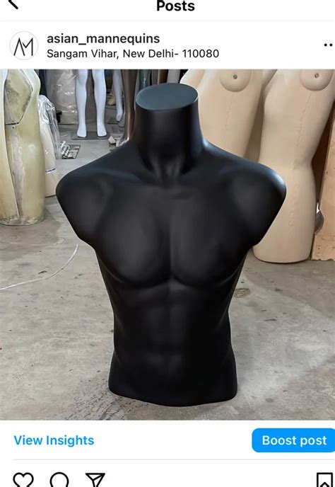 Standing White Chrome Finish Half Body Male Mannequins Foldable At