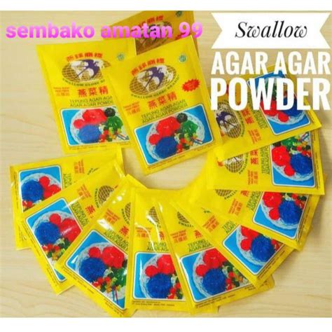 Jual Agar Agar Swallow Globe Warna Putih Merah Hijau Coklat Dan Agar