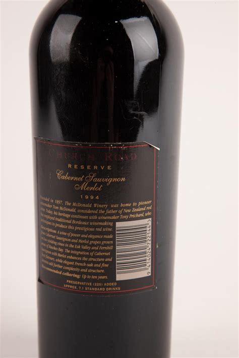 1 1994 Church Road Reserve Cabernet Sauvignon Merlot Hawkes Bay