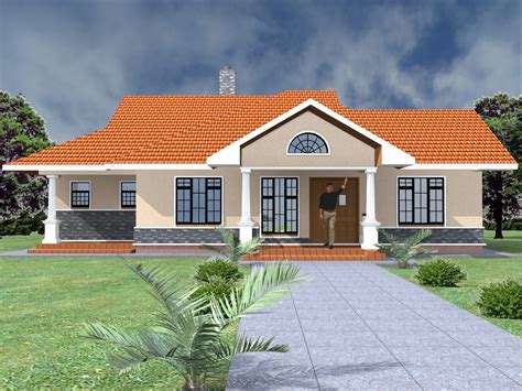 Primary Bungalow 3 Bedroom House Plans And Designs In Uganda Modern