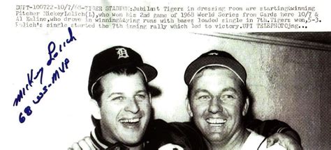 Al Kaline Mickey Lolich Mvp Celebrating The Tigers World