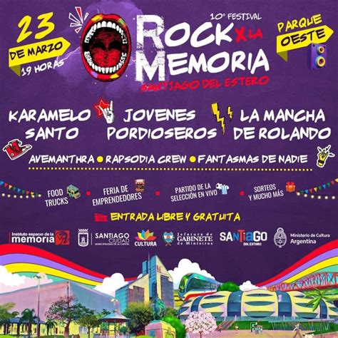 Vuelve El Festival “rock X La Memoria” Con Importantes Bandas De La Escena Nacional Y Local