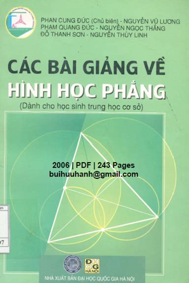 Các Bài Giảng Về Hình Học Phẳng NXB Đại Học Quốc Gia 2006 Phan Cung