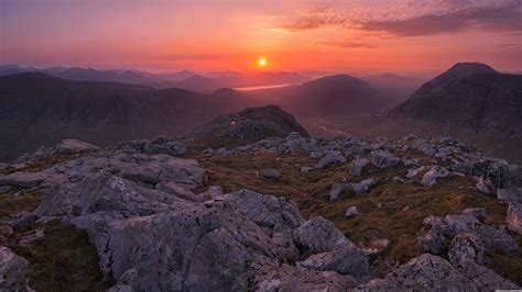 Sunrise Over West Highlands Glencoe Landscape Photography Sunrise