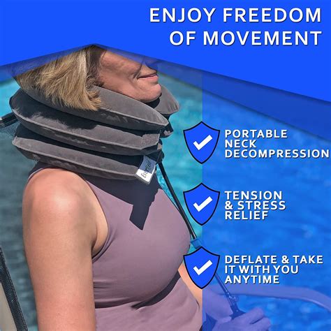 Cervical Neck Traction Device By EverRelief Inflatable Collar For