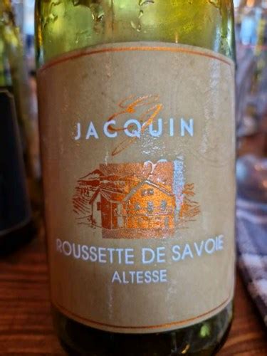 Edmond Jacquin Fils Altesse Roussette De Savoie Vivino