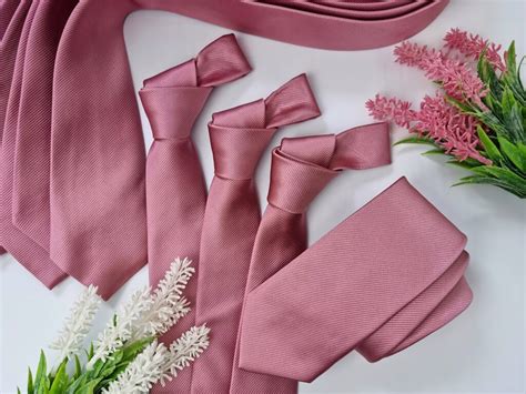 Gravata Jacquard 1200 Fios Rosa Canela Para Padrinho De Casamento