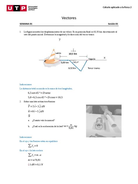 Vectores Semana 01 Pdf Fuerza Vector Euclidiano