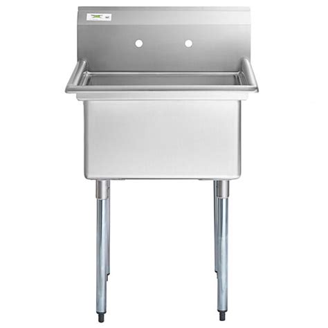 Regency 28 16 Gauge Stainless Steel One Compartment Commercial Sink With Galvanized Steel Legs