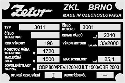 Tabliczka znamionowa zastępcza przyczepa Zetor za 85 zł z Warszawa