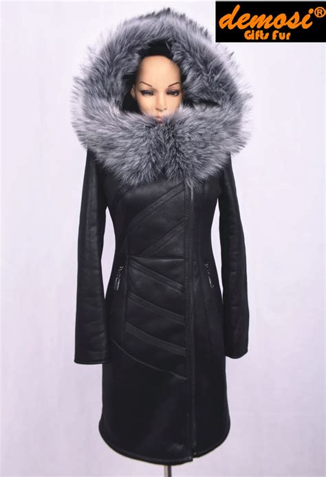 35 Russian Winter Coats For Women Fox Fur Collar Thick Leather Jacket