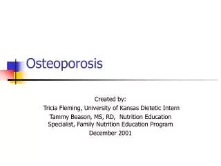 PPT - Osteoporosis PowerPoint Presentation, free download - ID:8828388