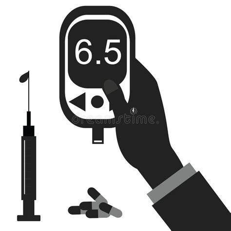 Diabetes Icon And Vector Blood Glucose Test Hand Holding Glucose