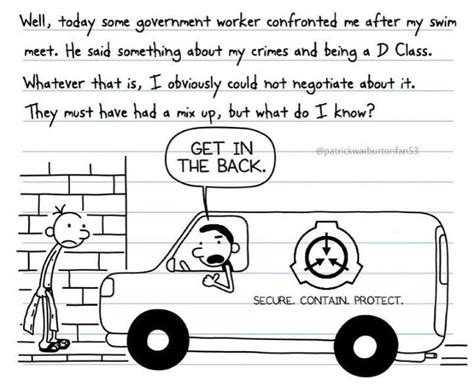 scp cartoon man driving car