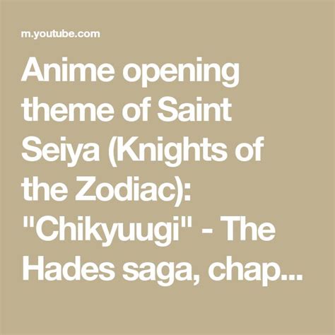 Anime Opening Theme Of Saint Seiya Knights Of The Zodiac Chikyuugi