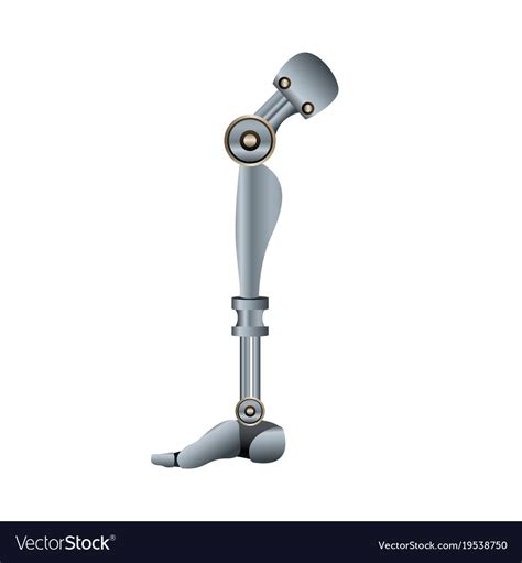 Mechanical leg prosthesis Royalty Free Vector Image