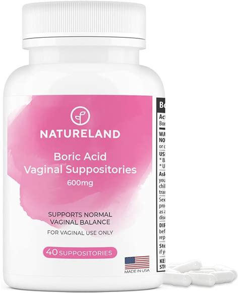 Natureland Supositorios Vaginales De Cido B Rico De Mg Fabricados