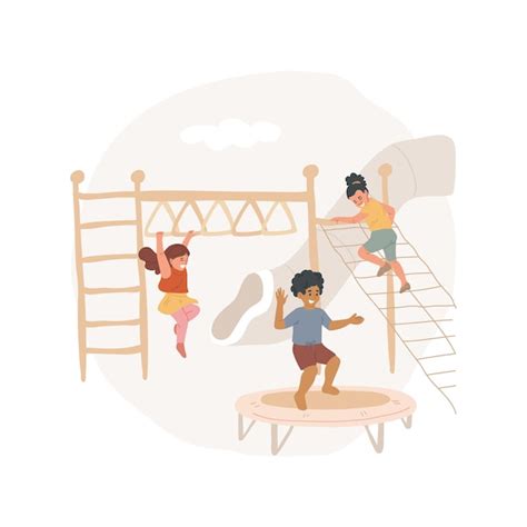 Spielplatz Im Freien Isoliert Cartoon Vektor Illustration Premium Vektor