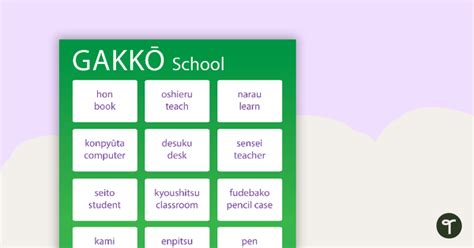 School Japanese Language Poster Teach Starter