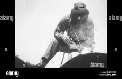 1950s Man Industrial Welder Welding Stock Videos And Footage Hd And 4k