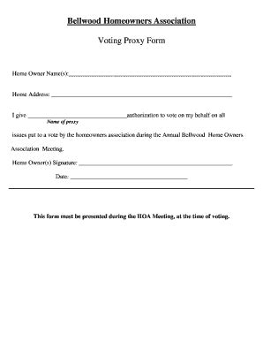 Voting Proxy Form Fill Online Printable Fillable Blank Pdffiller