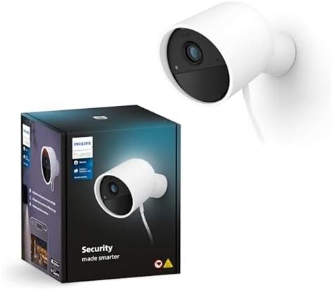 Amazon Philips Hue Secure Wired Smart Home Security Camera White