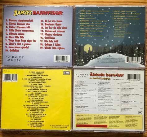 4 CD med sånger för barn Bamses Barnvisor Barne Köp på Tradera