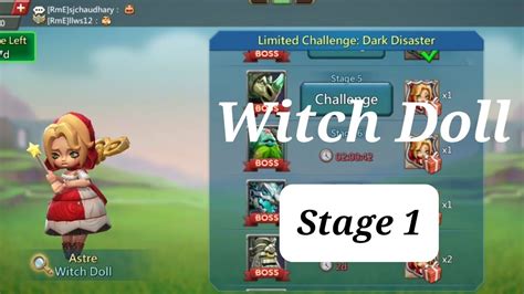 Lords Mobile Witch Doll Stage 1 Limited Challenge Dark Disaster