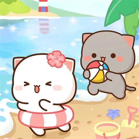 Peach And Goma Enjoying There Pool Time Cute Couple Comics Couple