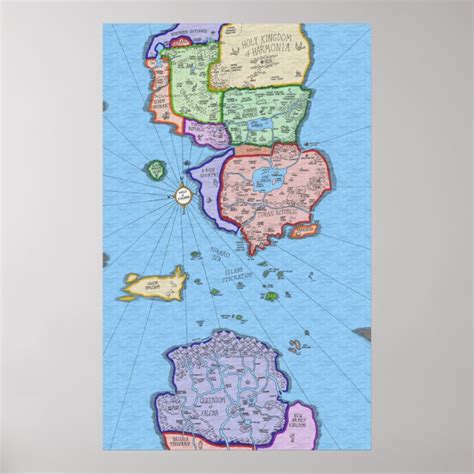 Suikoden World Map Updated Poster Uk