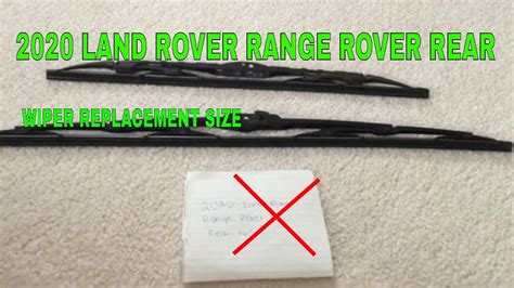 Land Rover Range Rover Rear Wiper Blade Replacement Size