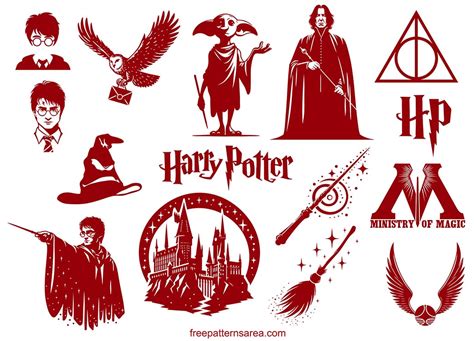 Harry Potter Silhouettes: Free Vector Designs Collection - FreePatternsArea