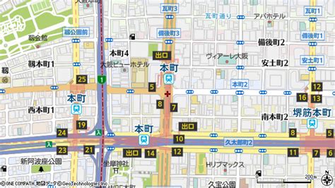 本町駅（大阪府大阪市中央区）の地図・口コミ・周辺情報│マピオン駅・路線