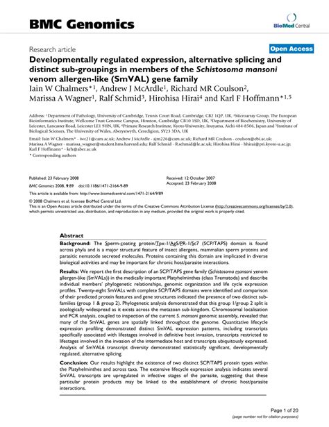 Pdf Developmentally Regulated Expression Alternative Splicing And